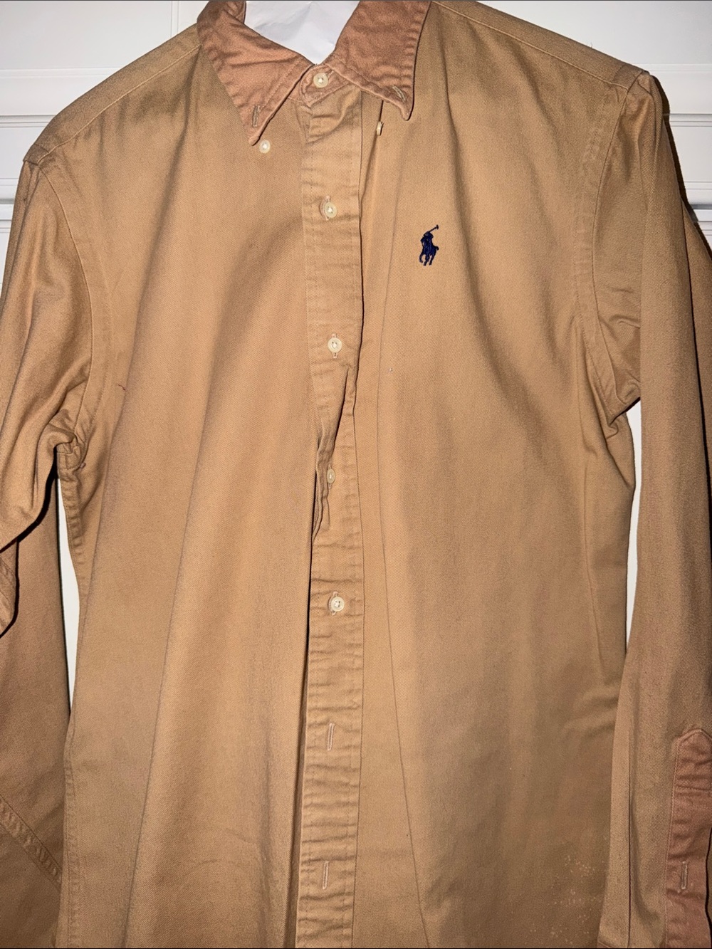 Polo By Ralph Lauren Boys Khaki XL Long Sleeve Button Down Shirt
